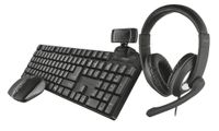 Trust Qoby 4-in-1 Wireless Home Office Bundle - Keyboard, Mouse, Headset & Webcam