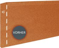 Bellissa 91012 - Corten staal gazonrand - 20 cm hoog, 23 m bruikbare lengte