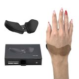 DELTAHUB Carpio 2.0 Ergonomische polssteun voor linkshandigen, carpaal tunnelsyndroom, pijnverlichting, anti-vermoeidheid, eenvoudig glijden, elegant, kantoor-pc, laptop, gaming, klein, grijs
