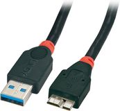 Lindy 41838 USB-kabel 3 m USB 3.2 Gen 1 (3.1 Gen 1) USB A Micro-USB B Zwart