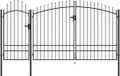 vidaXL Tuinpoort Woerden Staal Zwart 2,45x4 m