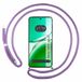 Transparante Oppo Transparante beschermhoes voor de Oppo Reno 12FS 4G / 12 FS 5G, met paars koord
