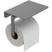 Wiesbaden Alonzo porte-rouleau de papier toilette avec tablette - Gunmetal