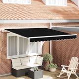 Maison Exclusive - Écran solaire électrique, 3 x 2,5 mètre, noir, 100% polyester