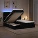 vidaXL Lit plateforme avec matelas et LED Noir 180 x 200 cm Velours