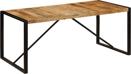 vidaXL Eettafel 180x90x75 cm massief mangohout