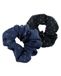 Everneed Scrunchie Sæt - Noir/Bleu Marine Avec Étoiles Dorées (U) 2 pcs.