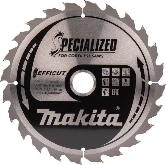 Makita E-01915 Cirkelzaagblad - 235 x 30 x 2.2 mm - 24 tanden