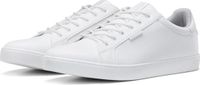 JACK & JONES Jongens Sneakers - Trent - Lage sneakers - Imitatieleer - Rubber - Vetersluiting - Bright White - Maat 40