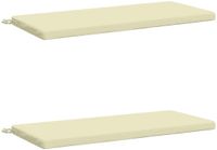 vidaXL - 2-delige - Bankkussens - SOEST - 2 - st - 100% - Polyester - Crèmekleurig