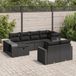 Maison Exclusive - Salon de jardin 10 pièces avec coussins, rotin synthétique noir