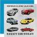 Vintage verjaardagskaarten voor hem - Tijdloze en klassieke auto's - Verjaardagskaart voor vader, echtgenoot, oom, opa, van zoon, dochter, verjaardagscadeau voor vader