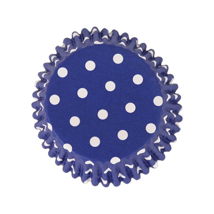 PME Cupcake Cases Foil Lined - 30 Pieces - White/Blue - Paper - 2.8cm High - Round