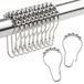 Merkloos Douchegordijnringen - IJzer - 7,5 x 4 cm - Zilver - 20 stuks