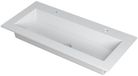 Wastafel INK Kraft Wastafel Enkele Bak 2 Kraangaten - 1000x450x10 mm - Mat Wit