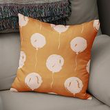 Bonamaison Decoratieve kussenhoes oranje en gebroken wit, 43x43 cm