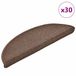 vidaXL Tapis d'escalier 30 pièces Brun café 56x17x3 cm