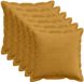 vidaXL - Kussensloop - 6 stuks - Geel - 35 x 35 cm - Katoensatijn