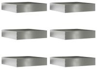 Bordures de pelouse Lot de 6, Argent, 60 x 60 x 13 cm, Acier galvanisé