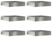 Bordures de pelouse Lot de 6, Argent, 60 x 60 x 13 cm, Acier galvanisé