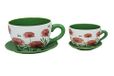 Mimbre Natural Twee kopjes voor klaprozen S/2 (33 × 25,5 × 16)