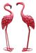 Set de 2 décorations flamant rose en métal pour jardin