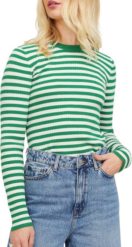 JJXX Jodi Tight T-shirt Women - Size S - Green/White