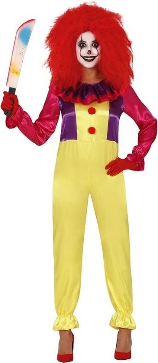 - Horror clown Freak verkleed kostuum voor dames - Halloween verkleedkleding - Horrorclowns 42-44 (L/XL)