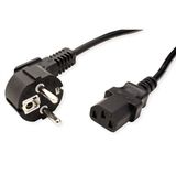 Value stroomkabel, recht IEC-Female, zwart, 3 m
