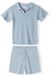 Minoti Kleding Set Jongens Polo en Short - 100% Katoen - Lichtblauw