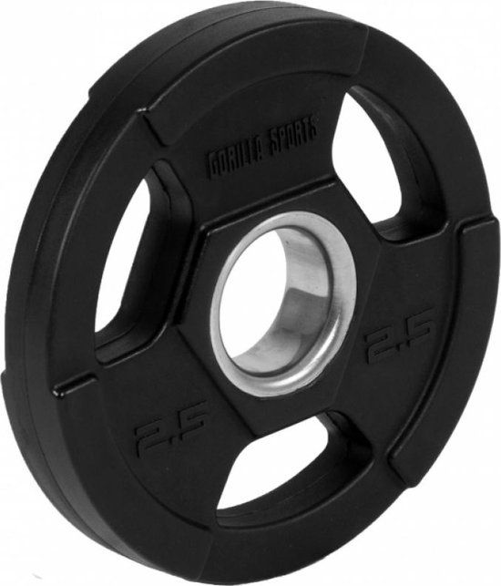 Gorilla Sports Olympische Halterschijf 2,5 kg - Gripper Kunststof - 50/51 mm