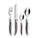 Lou Laguiole 2511PEPA22E80 48-delige set voor 12 personen, roestvrij staal/peperhandvat, 14 x 7,5 x 24,5 cm