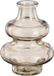 Mica Decorations Bloemenvaas Sira - transparant glas - beige - D12 x H16 cm
