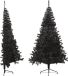 VidaXL Sapin de Noël artificiel avec support moitié 240 cm PVC noir
