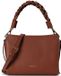 Coccinelle Leren schoudertas Boheme Grana Double Crossbody Cognac / Noir
