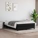 Maison Exclusive - Sommier à lattes de lit avec matelas noir 140x200 cm tissu
