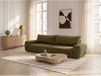 HONORE Canapé convertible droit 3 places tissu chenille