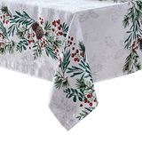 Elrene Home Fashions Hulst Berry Flourish Vakantie/Kerstmis Stof Rechthoek Eetkleed 152 cm x 213 cm