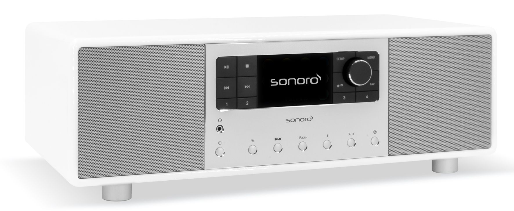 Sonoro Primus Stereo Internetradio met DAB+, FM, Spotify en Bluetooth - Hoogglans Wit