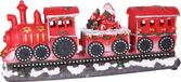 Merkloos / Sans marque Koopman International Kerstdorp kersttrein - kerstman - met bewegende led lampjes - LED verlichting - 29,5 cm