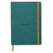 Rhodia Softcover Notitieboek – A5 – 160 Bladen – Gelijnd – Ivoorkleurig Papier 90 g/m² – Met Elastieksluiting - Pauwblauw