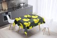 Bonamaison Tafelkleed, Anti-Mold, Sneldrogend, Waterdicht, 100% Polyester Tafellaken, Neon Geel, Rook, 140 x 140 Cm
