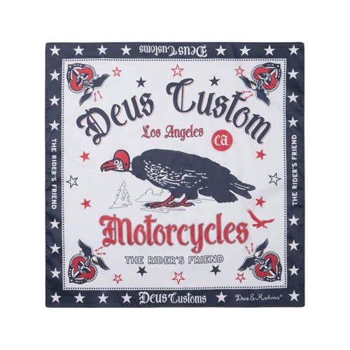 Deus Ex Machina bandana met all over print donkerblauw