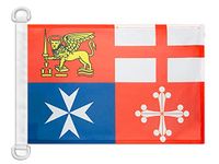 AZ FLAG Bootvlag Italië 4 maritieme republieken 45x30 cm Plastic Ringen