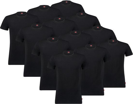 Levi's 3P O-hals shirts basic zwart - M