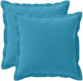 vidaXL - Kussensloop - 2 st - HOUTEN - Lichtblauw - 50 x 50 cm - Polyester