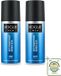 Vogue Homme Nordic Blue Déodorant Spray - Anti-transpirant - 150 ml - 2 pièces