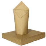 Givi Italia Feestelijke servetten - 20x - goud - 3 laags - 33 x 33 cm