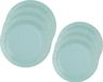 Santex set de assiettes de fête/anniversaire - 20x pièces - bleu clair - 17 cm et 22 cm