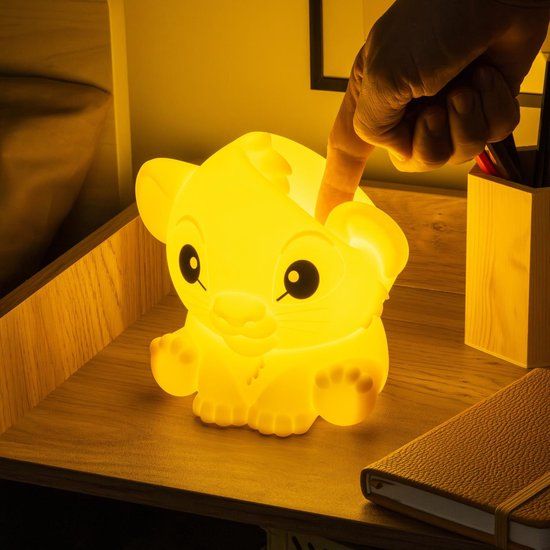 Paladone Simba SquishyGlo nachtlamp – oplaadbaar siliconen licht 15 cm – Lion King